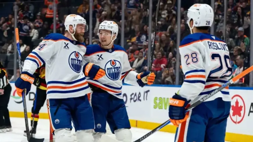 Oilers Dominate with 6-Goal Second Period, Shut Out Canucks