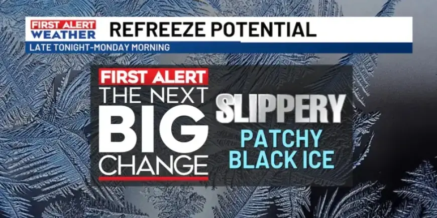 Overnight Black Ice Threatens; Sunshine Predicted for MLK Day