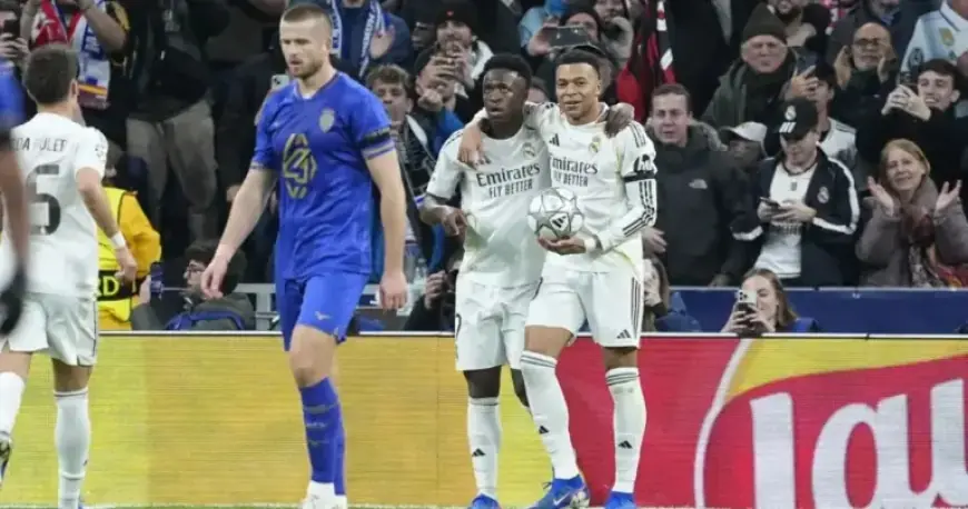 Champions League: Real Madrid Thrashes Monaco 6-1; Mbappé-Vinicius Duo Shines
