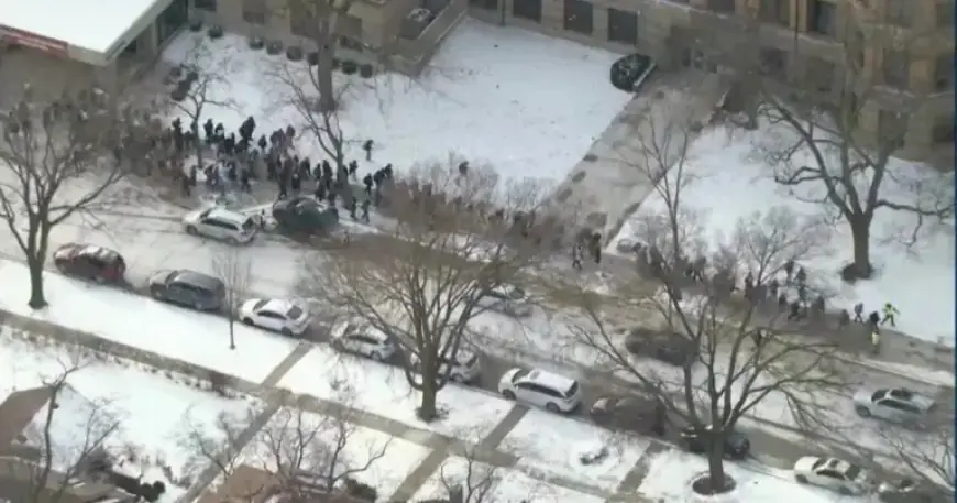 Chicago Suburban High School Students Protest ICE with Walkout