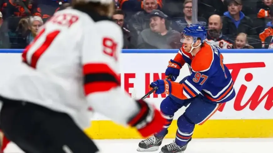 McDavid Aims to Extend Point Streak Against Devils in NHL Clash