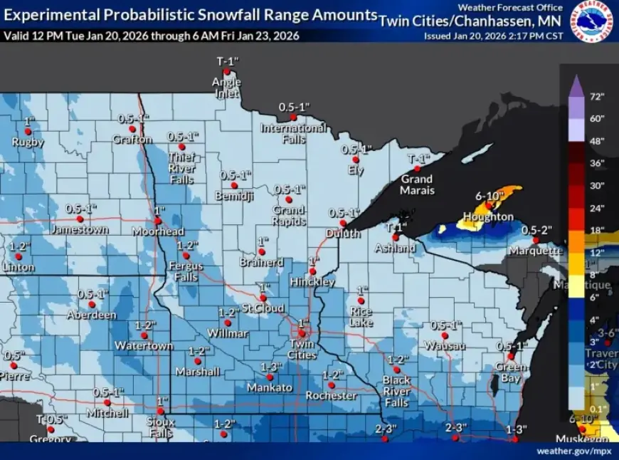 Overnight Snow Leads to Subzero Temperatures by Thursday Night