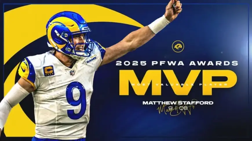 Matthew Stafford Earns 2025 PFWA MVP Honors