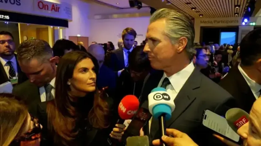 Newsom Trolls Trump in Davos, Prompting Event Cancellation