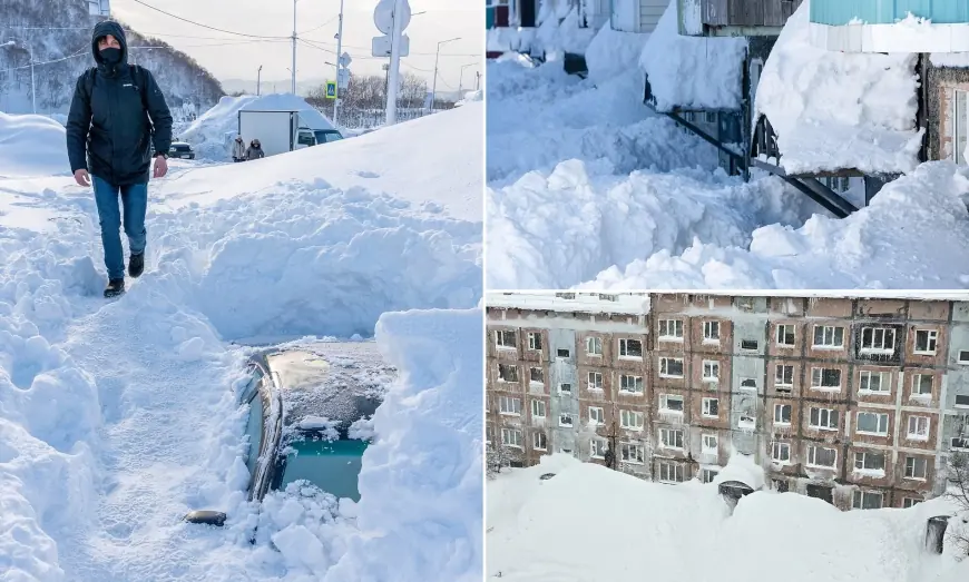 Russia snow crisis: Kamchatka buried under record drifts as winter blast disrupts travel across the region