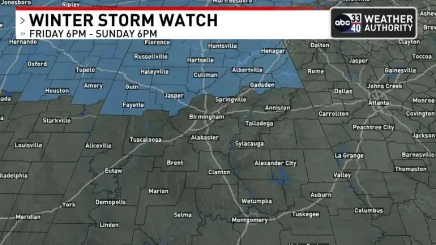 Midday Update: Winter Storm Threatens Snow and Ice for Alabama