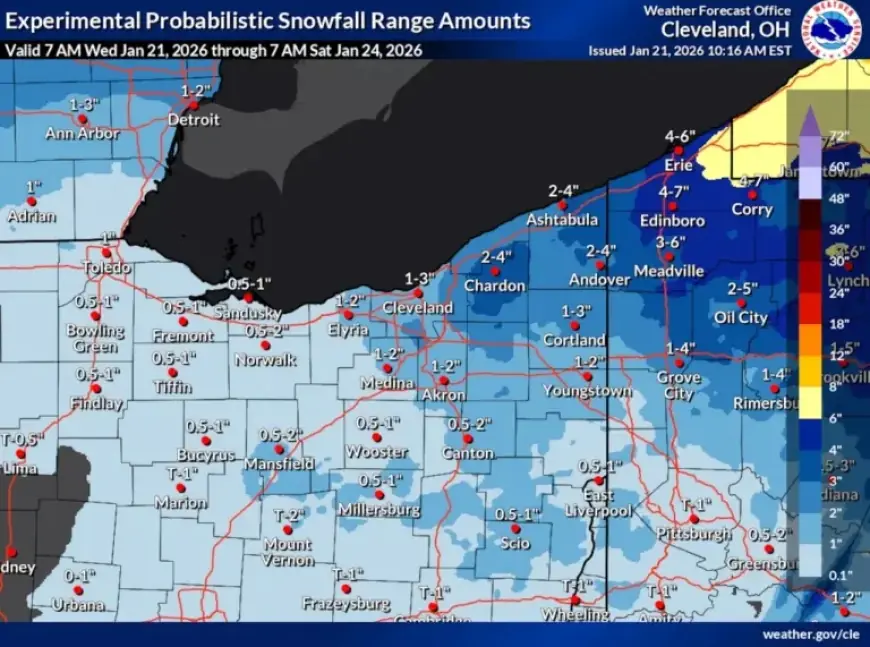 Snow Hits Wednesday, Dangerous Cold Friday, and Weekend Storm Threaten NE Ohio