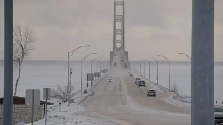 Mackinac Bridge Faces Blowing Snow Warning, Urging Caution