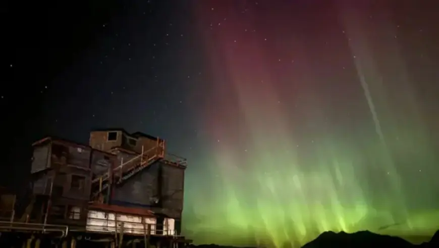 Aurora Borealis Illuminates Vancouver Island Skies
