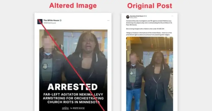 White House Alters Photo of Minnesota Protester to Appear Crying During Arrest
