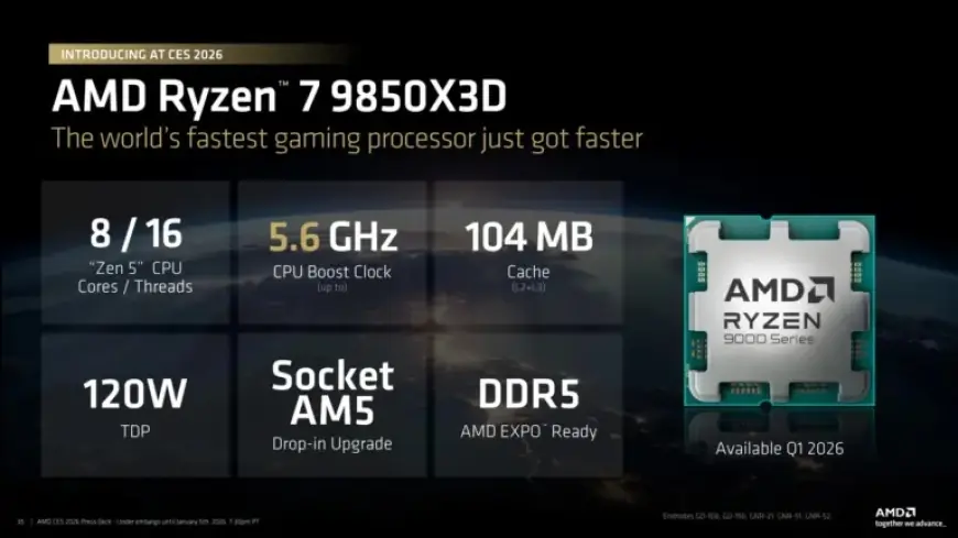 AMD Unveils $499 USD Price for Ryzen 7 9850X3D