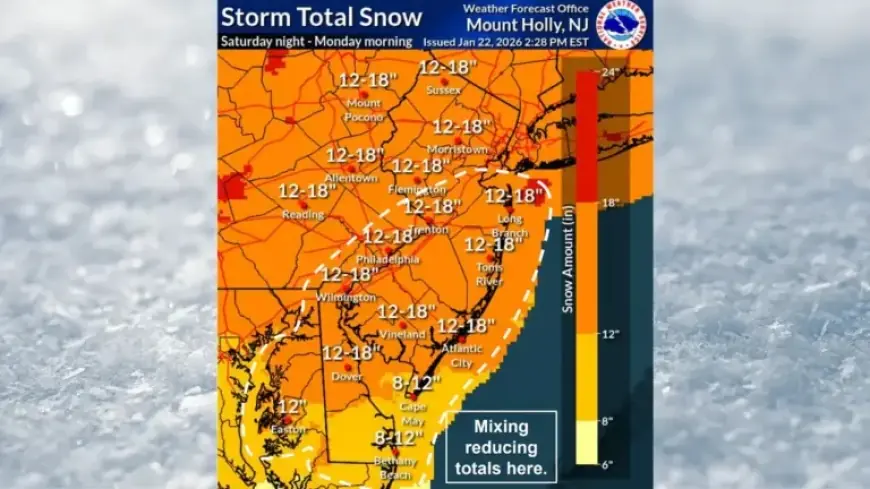 N.J. Braces for Up to 18 Inches in Weekend Winter Storm Forecast