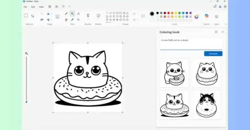 Microsoft Paint Introduces AI-Powered Coloring Book Feature