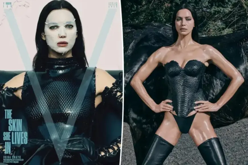 Irina Shayk Dazzles in Bold V Magazine Shoot with Studded Thongs & Corsets