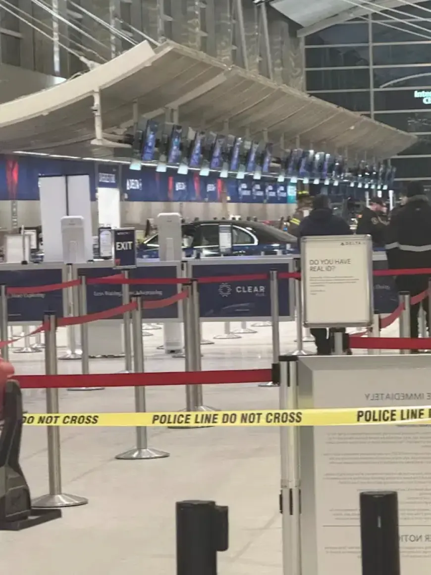 Car Crashes Into Delta Airlines Check-In at Detroit Metro Airport