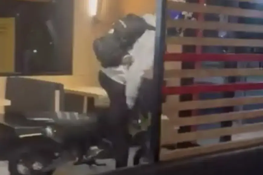 Motorbike Hooligan Skids Inside Launceston McDonald’s in Daring Act