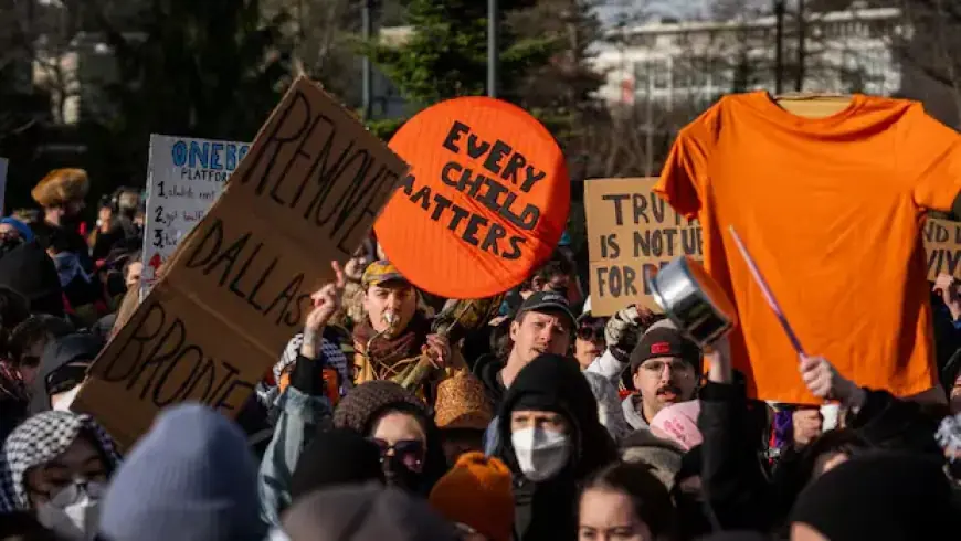 Hundreds Protest OneBC Event at UBC, Leading to One Arrest