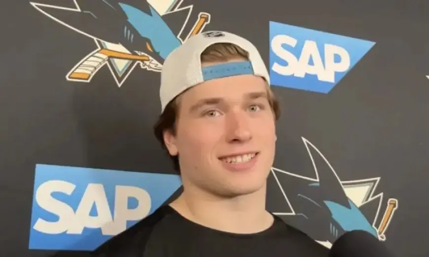 Celebrini Discusses Olympic Thrill, Praises Sherwood, Comforts Misa, Teases Reporters