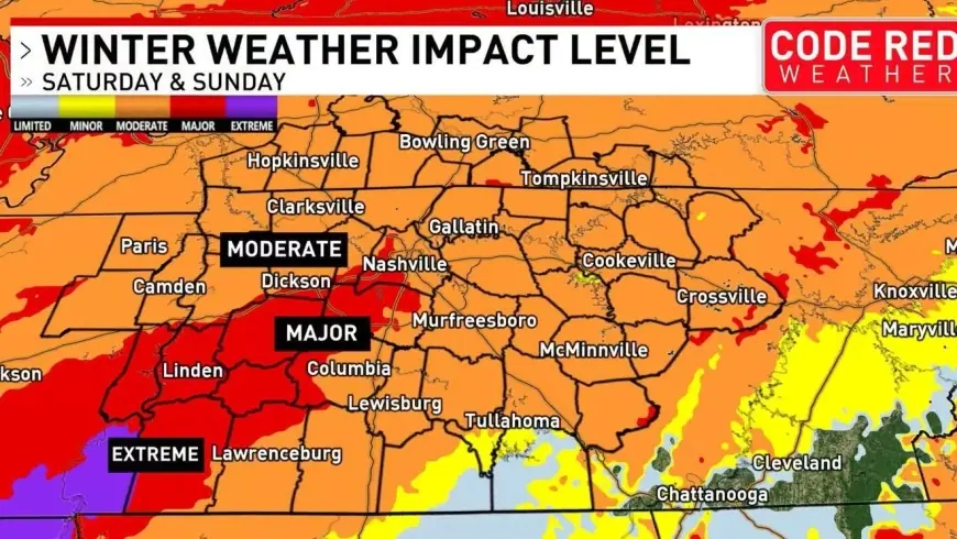 Nashville weather turns dangerous as snow, ice, and bitter cold spread across Tennessee