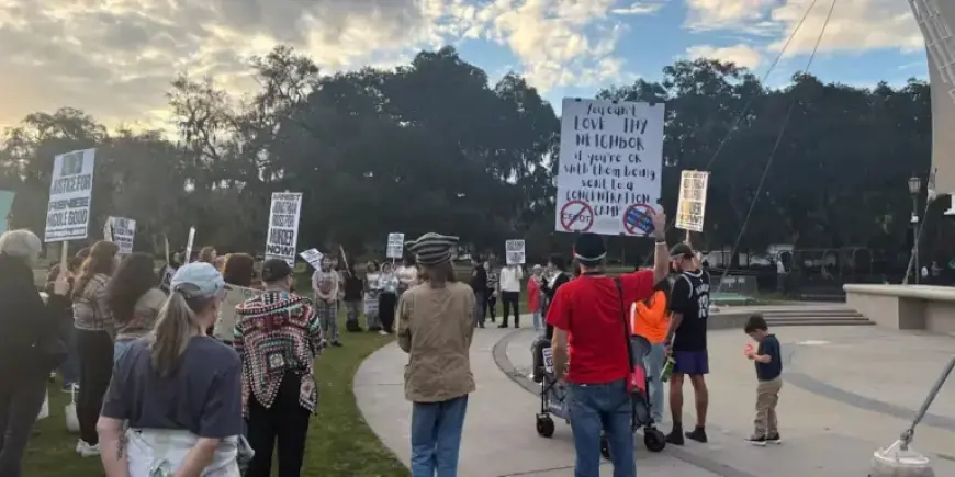 ICE Protest Ignites in Forsyth Park