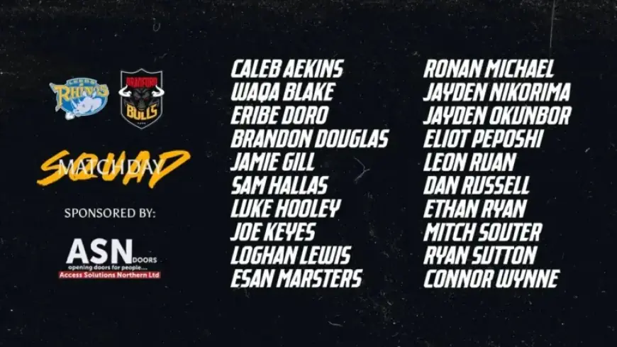 Haggerty Selects 20-Man Squad for Rhinos Showdown