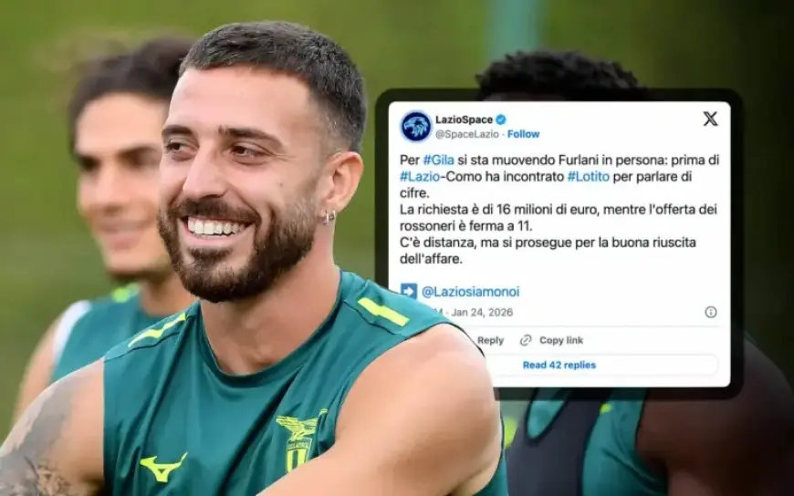 Furlani Negotiates with Lazio to Sign Gila in January Transfer