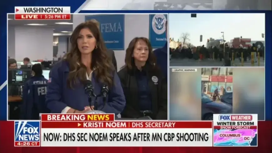 Kristi Noem: ICE Agent Fired Defensively; Blames Walz, Frey for Encouraging Violence