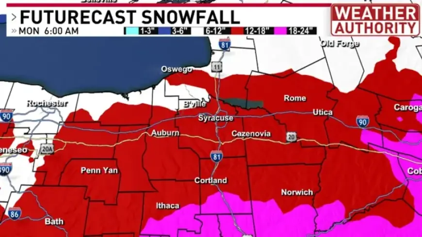 Heavy Snowfall Hits Central New York