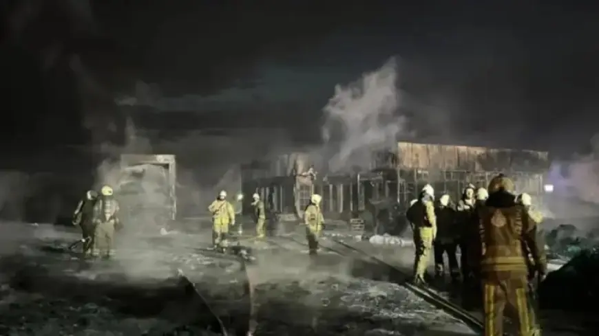 Warehouse Fire Causes Damage to Two Trucks and One Semi-Truck