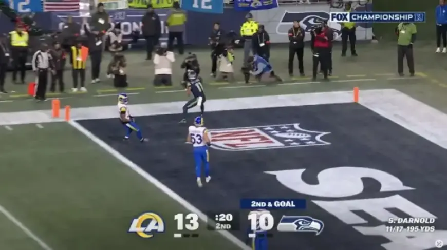 Sam Darnold’s Pass to Smith-Njigba Puts Seahawks Ahead at Half vs Rams