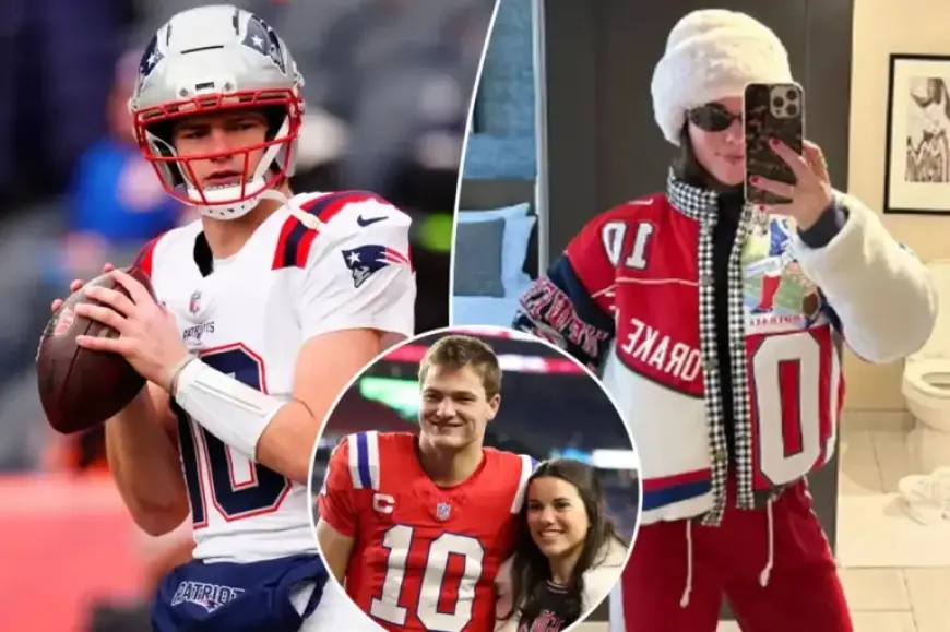 Drake Maye’s Wife Dons Custom Patriots Outfit for AFC Championship Game