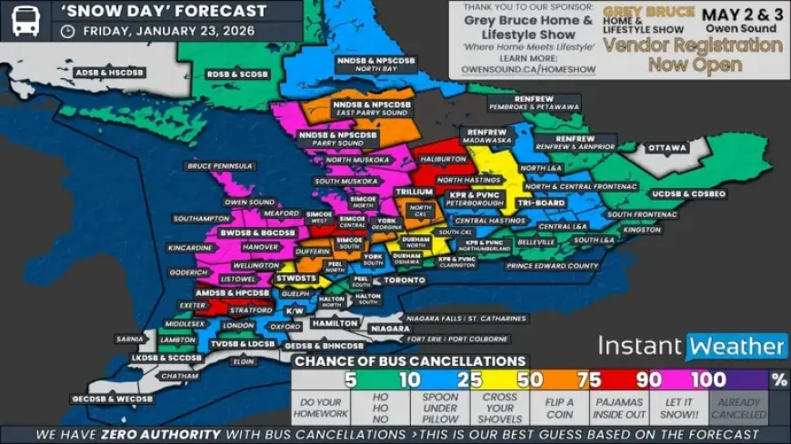 “Southern Ontario Sees Fifth Day of School Bus Cancellations Amid Snowstorm”
