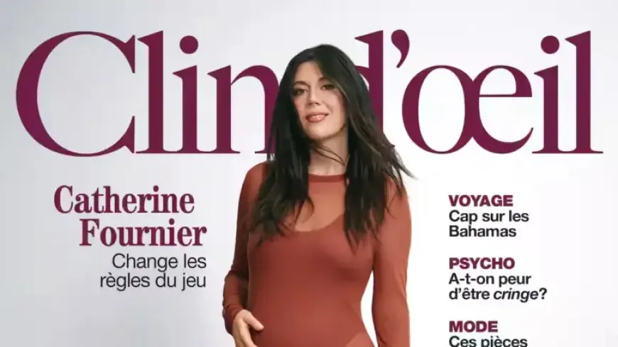 Catherine Fournier Shines on February Cover of Clin d’œil Magazine