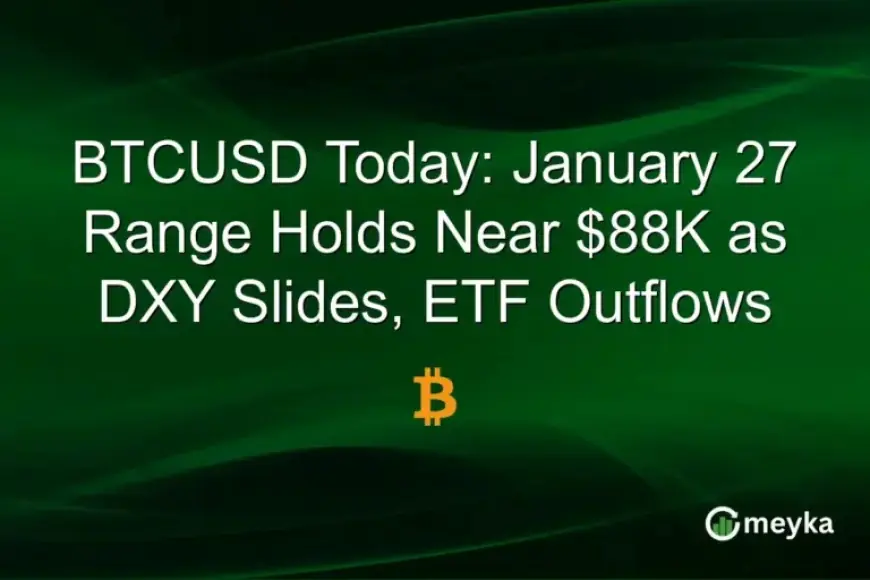 BTCUSD Steadies at $88K While DXY Drops and ETFs Withdraw