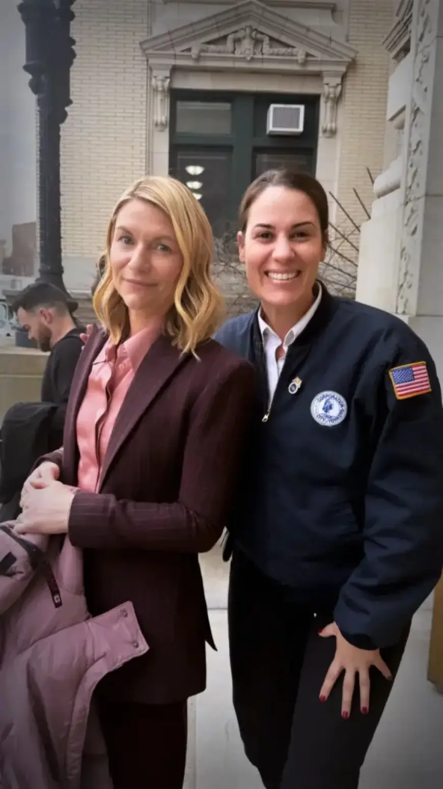 Claire Danes Films ‘The Spot’ at Yonkers City Hall