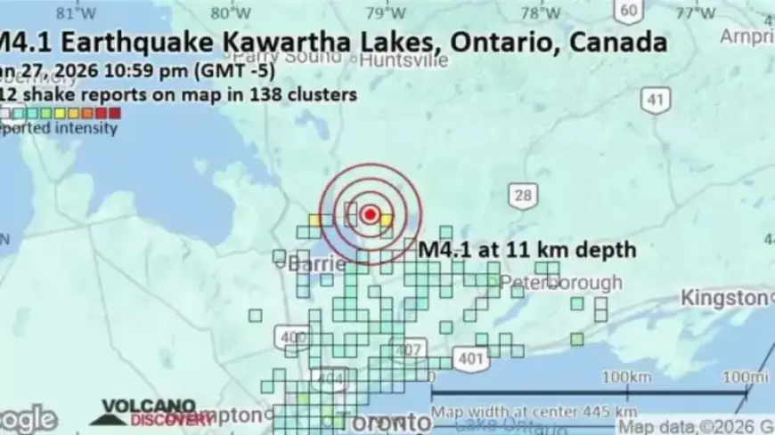 4.1 Magnitude Earthquake Hits Kawartha Lakes, North of Toronto