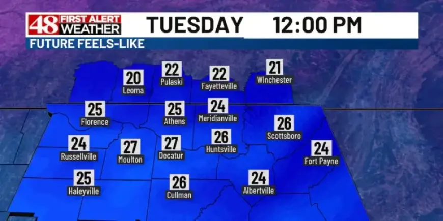 Black Ice, Heavy Frost Persist in Tuesday’s Cold Weather Forecast