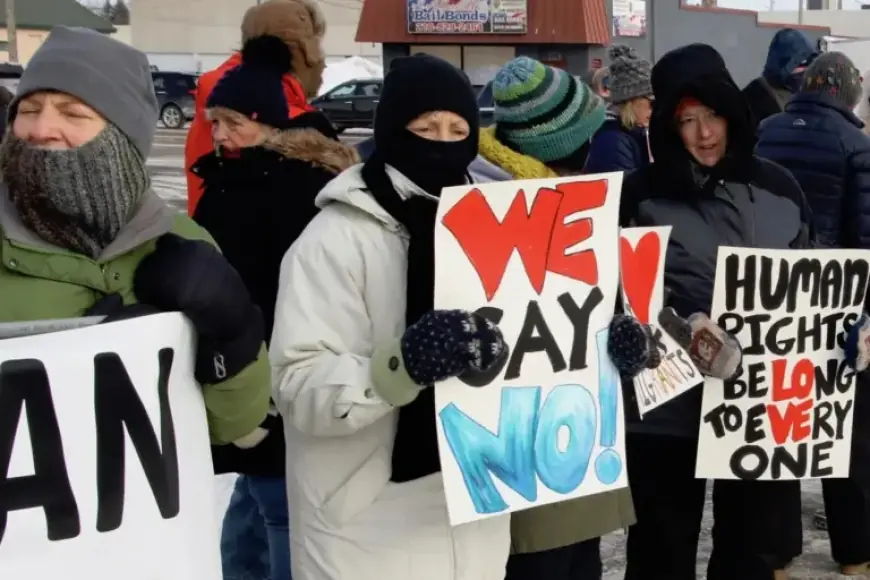 Hundreds Rally Against ICE in Downtown Brainerd