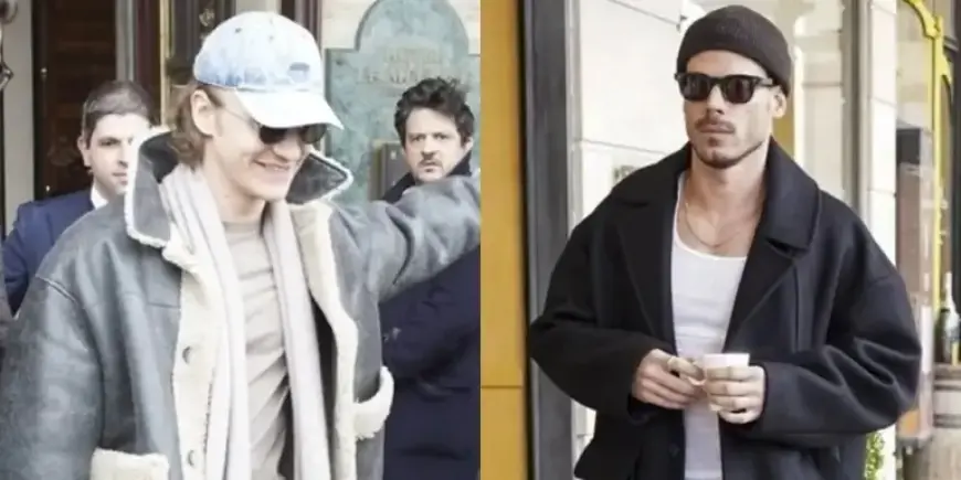 Connor Storrie and Francois Arnaud Spotted Separately in Paris Post-Saint Laurent Show