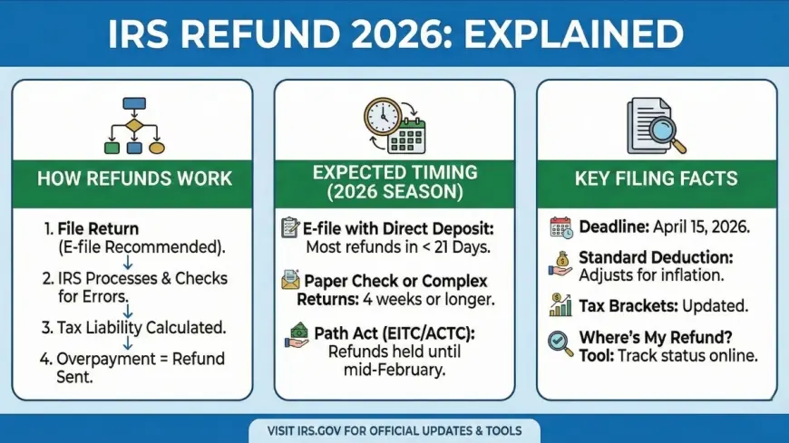 Where’s My Refund 2026: IRS Opens Filing Season, Sets Deadline, and Warns Some Tax Refunds Will Take Longer