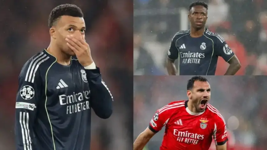 Real Madrid Falters Against Benfica: Mbappe’s Brace Can’t Prevent Champions League Play-off