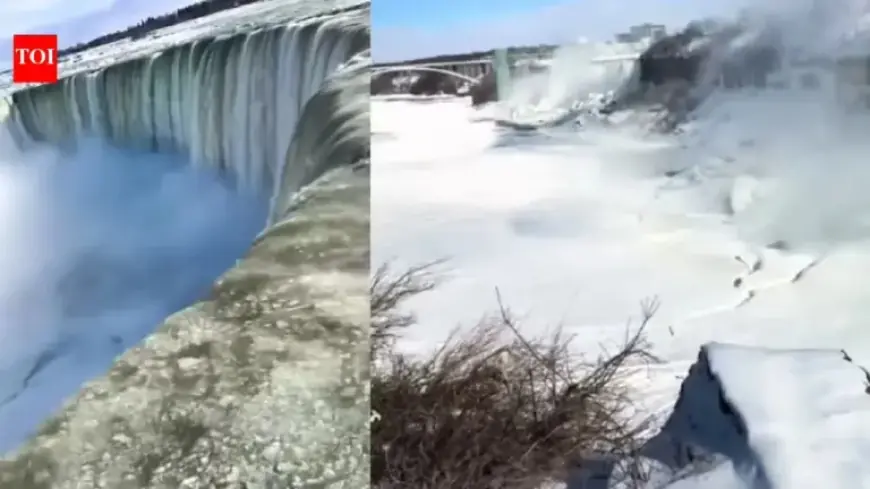 Record Polar Vortex Turns Niagara Falls Into Surreal Frozen Spectacle