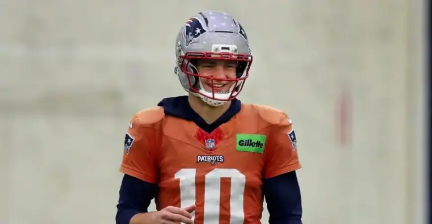 Drake Maye, Mike Vrabel Unconcerned by Patriots QB’s Shoulder Injury