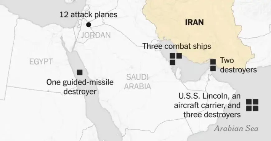 U.S. Military Build-Up Near Iran: Key Locations Mapped
