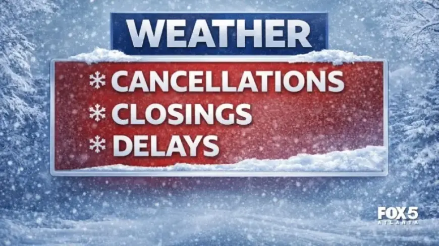Atlanta Snowstorm Causes Cancellations, Delays, and Closures in North Georgia