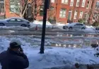 “U Street Water Main Break Traps Cars in Rapidly Freezing Water”