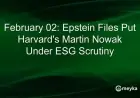 Harvard’s Martin Nowak Faces ESG Scrutiny Amid Epstein File Revelations