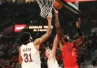 Jerami Grant Drives Past Cavaliers’ Defense in Trail Blazers Game