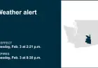 Weather Alert Issued for Kittitas Valley, Blue Mountains Until 1 A.M. Wednesday
