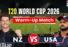 New Zealand vs USA T20 World Cup 2026: Patel, Mukkamalla Stabilize After Early Losses